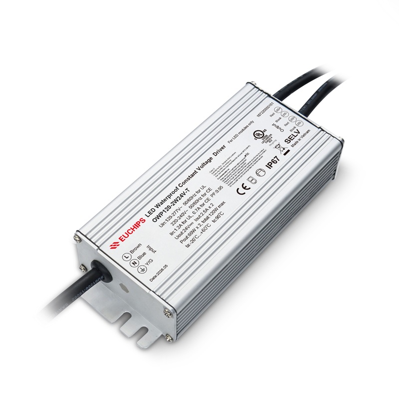 120W 24VDC 2ch Waterproof Non-dimmable CV Driver OWP120-2W24V-T Featured Image