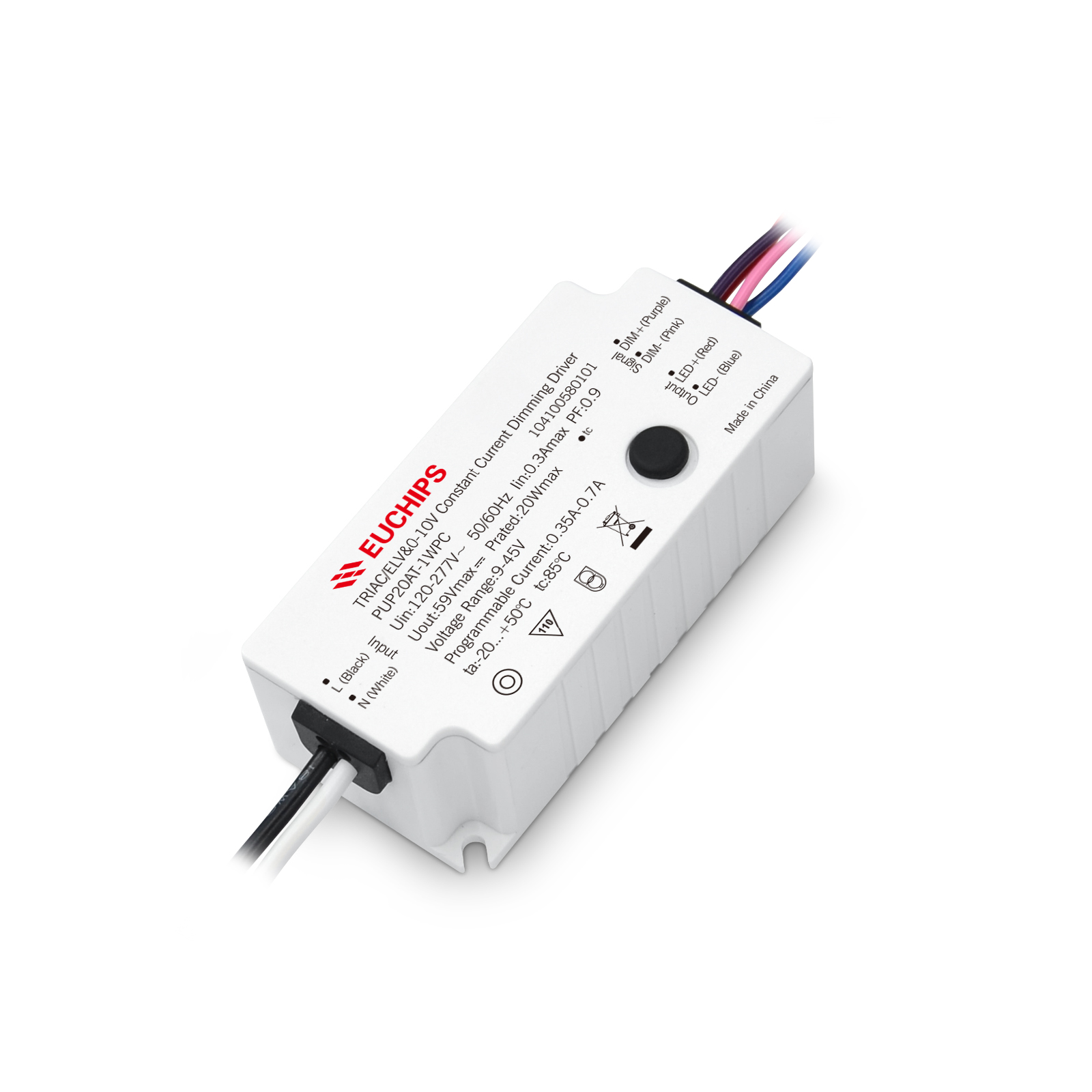 20W 350-700mA Triac & 0-10V CC DriverPUP20AT-1WPC