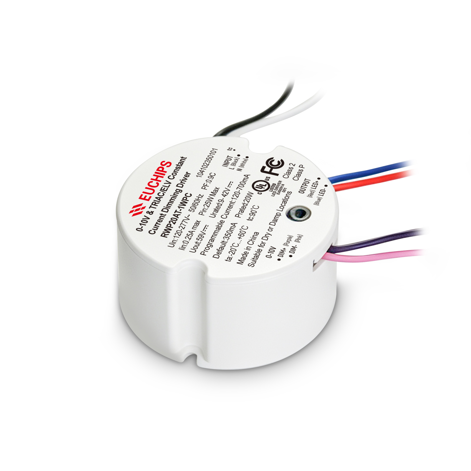 20W 120-700mA 0-10V/Traic CC Driver RWP20AT-1WPC Featured Image