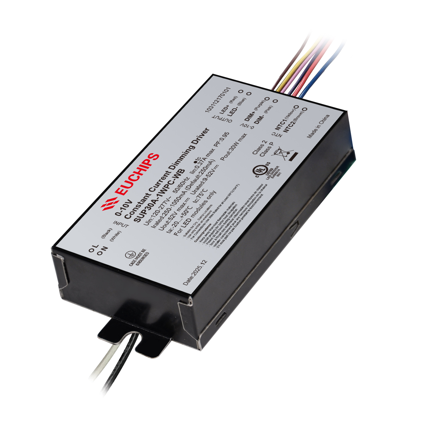 30W 250-1050mA 0/1-10V CC LED Driver SUP30A-1WPC-WB Featured Image