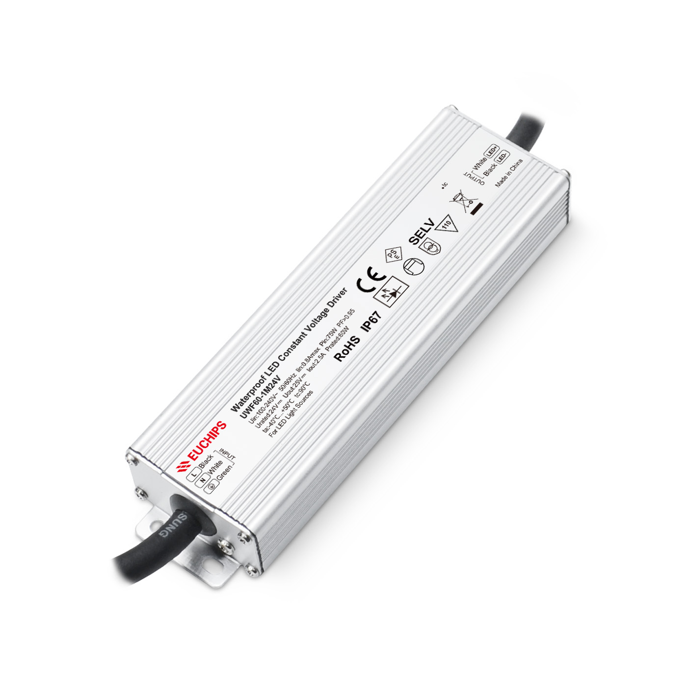 60W 24VDC Non-dimmable Waterproof CV Driver UWF60-1M24V Featured Image