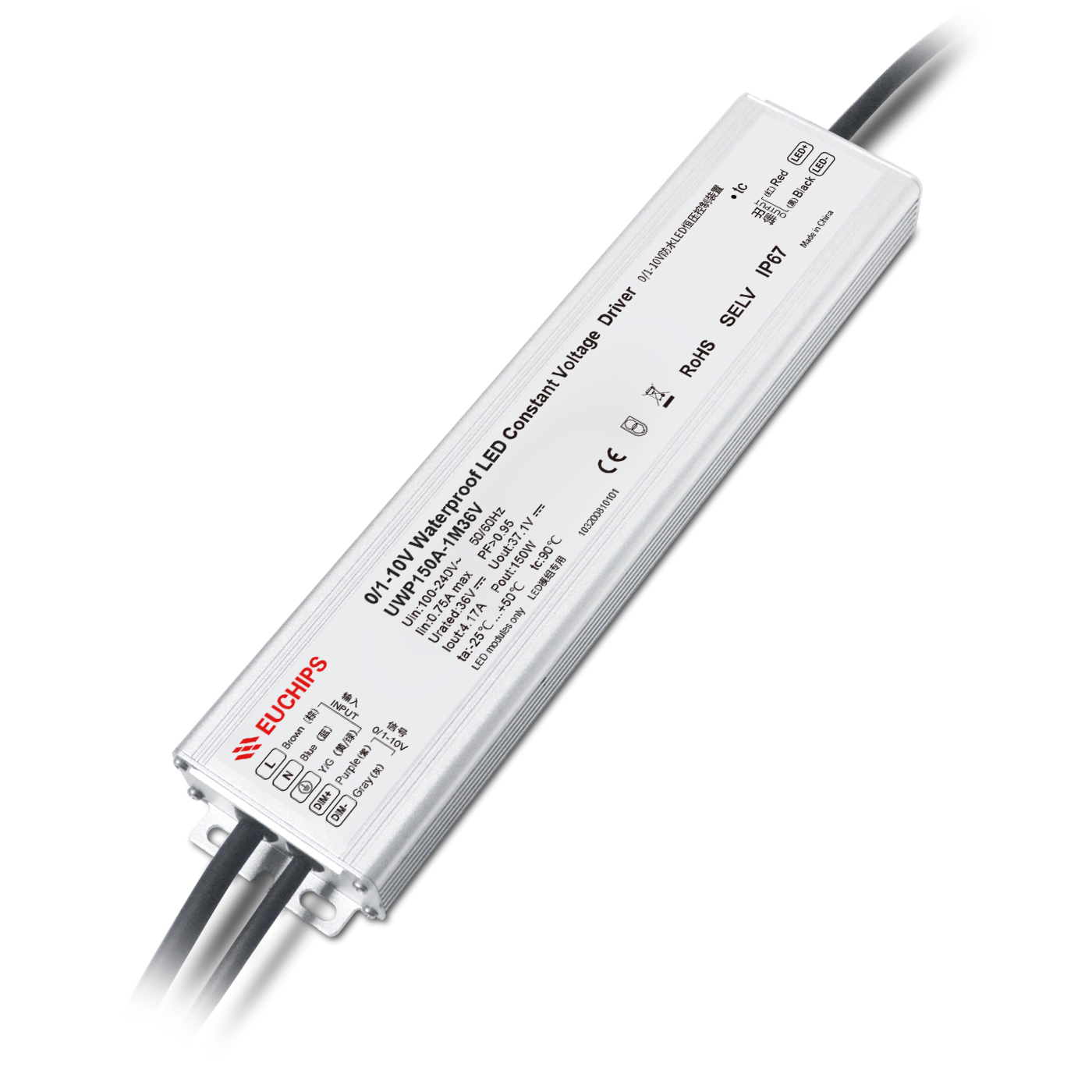 150W 36VDC 0/1-10V Waterproof Ultra-thin CV Driver UWP150A-1M36V Featured Image