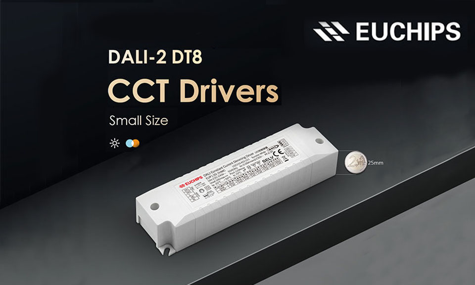 Euchips DALI-2 DT8 CCT Drivers, Small in Size